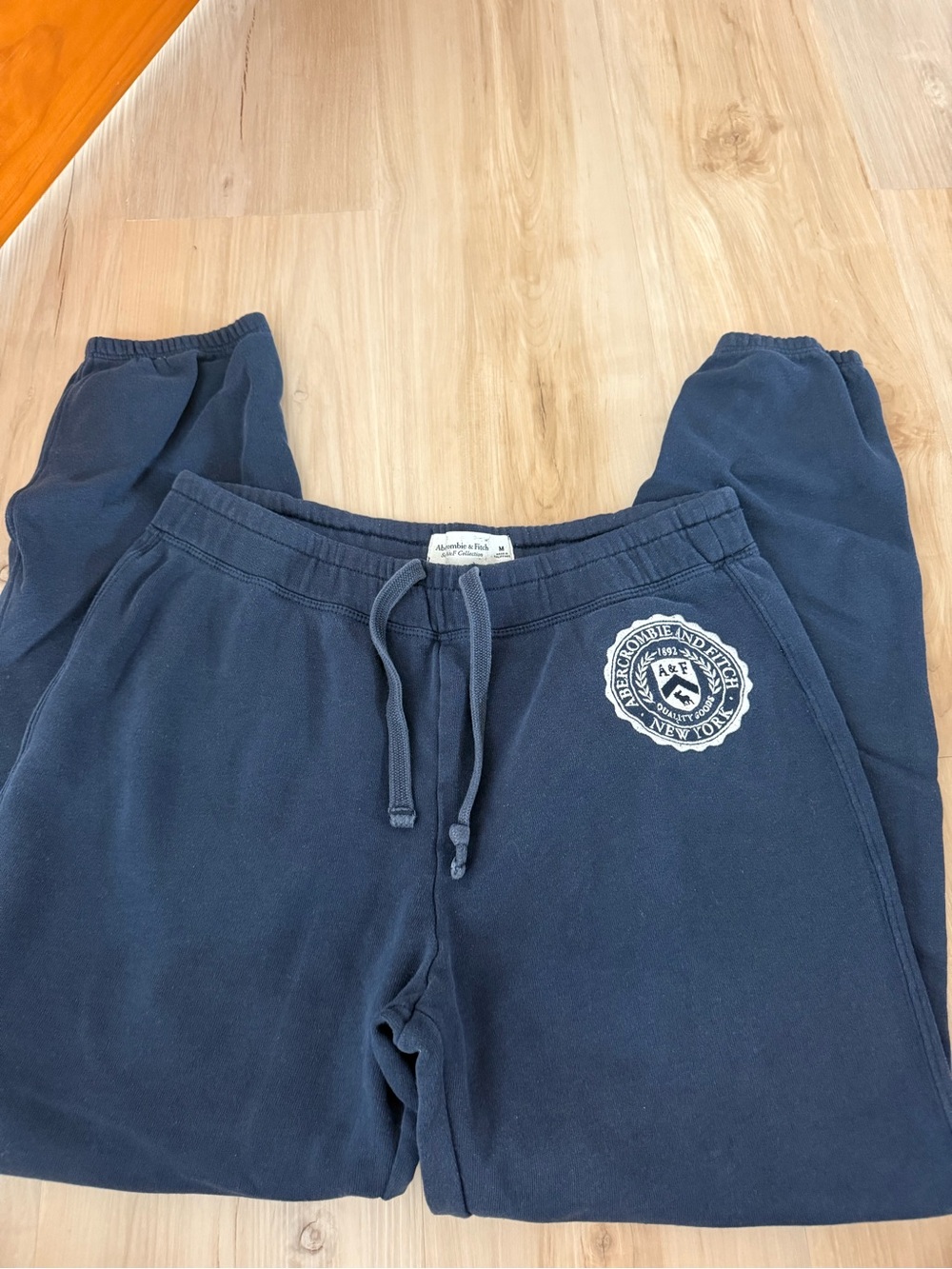 Abercrombie & Fitch Navy Blue Kids Sweatpants with Crest
